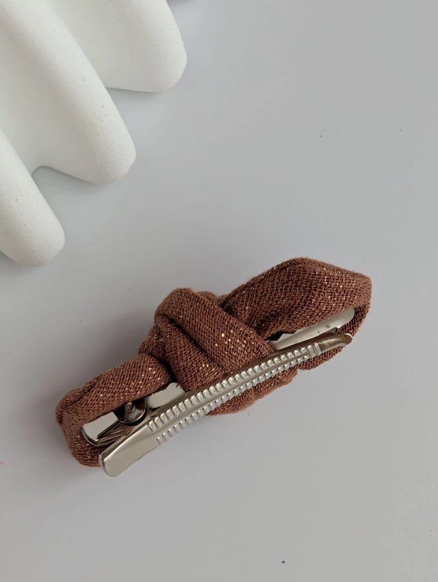 Barrette pince crocodile "Noeud Romie"