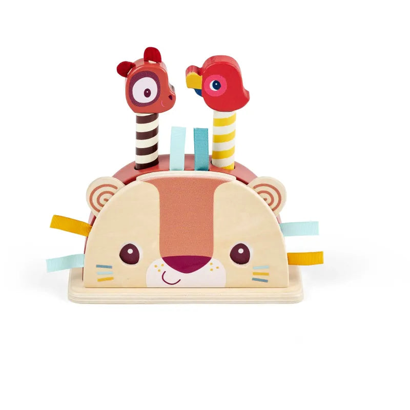 Jouet pop-up en bois Jack le lion