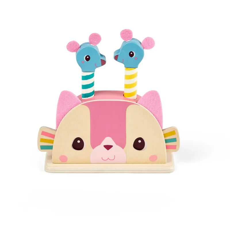 Jouet pop-up en bois Jeanne le chat