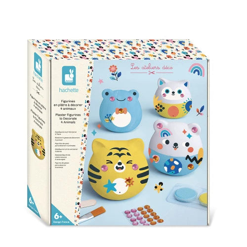 Kit Créatif - 6 Animaux en Plâtre à Décorer