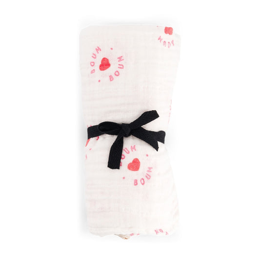 Lange bébé 70x70 cm Bianca Boum Boum Écru