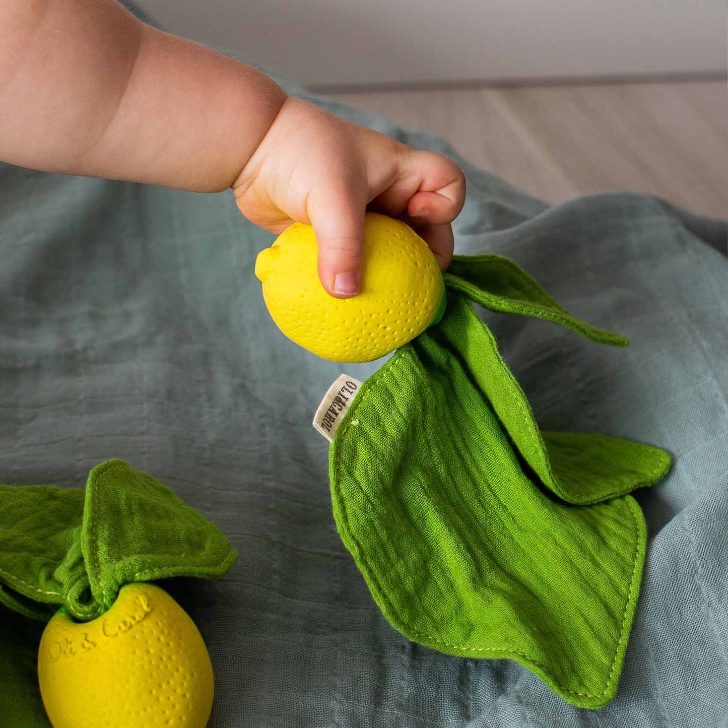 Lemon Mini Doudou-Anneau Dentition Bébé