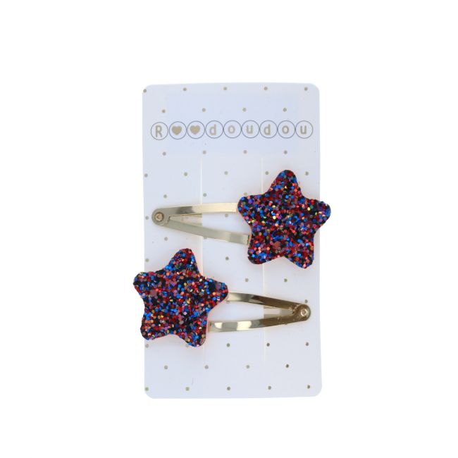 Lot de 2 barrettes étoiles pailletées Roodoudou