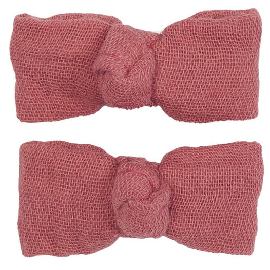 Lot 2 barrettes baby clic clac – marsala