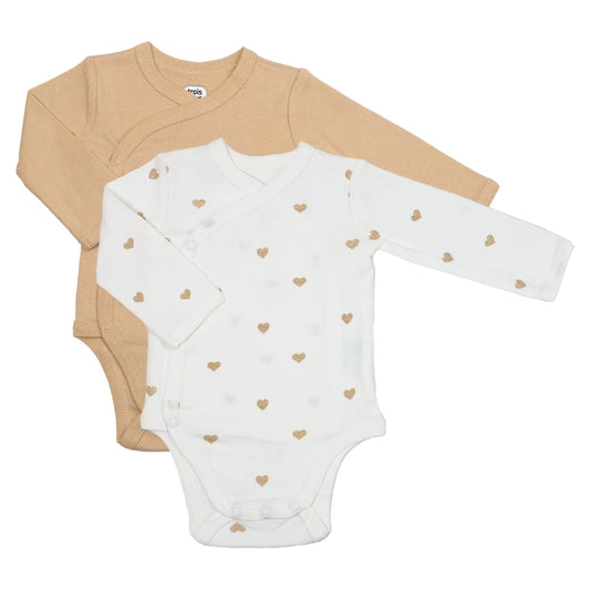 Lot de 2 bodies bébé coeurs