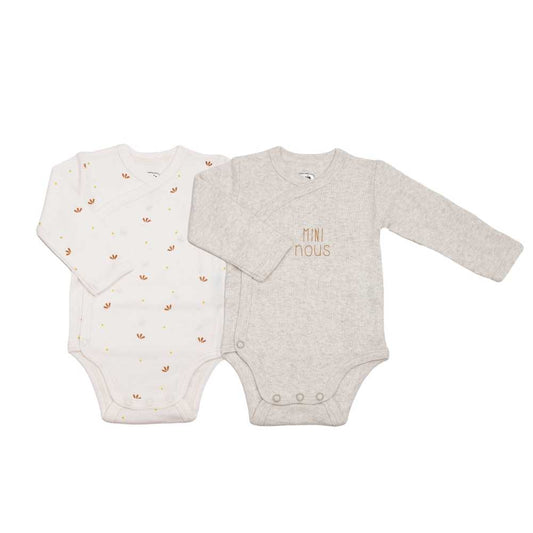 Lot de 2 body - Mini nous - crème