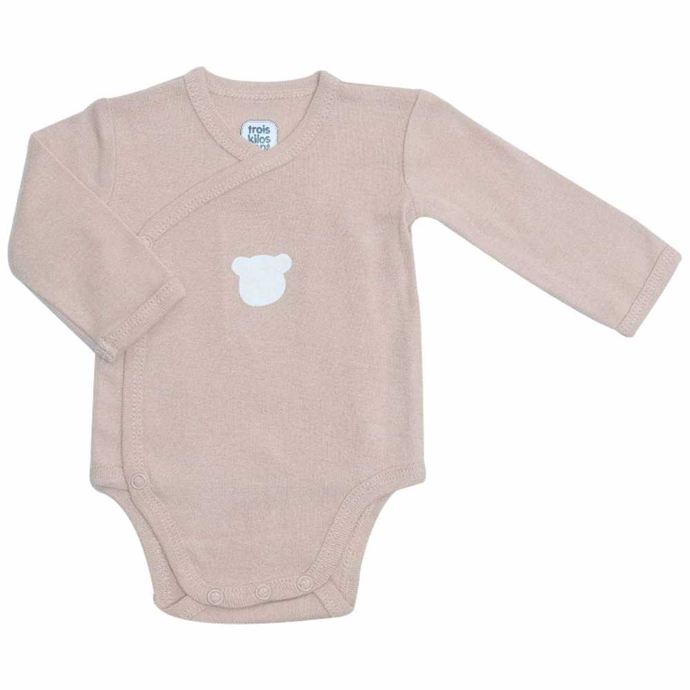 Lot de 2 body - Ourson - taupe