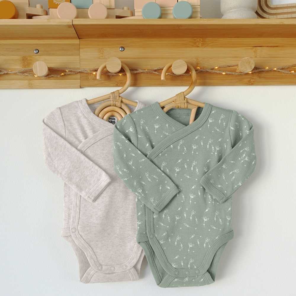 Lot de 2 body - Epis de blé - sauge