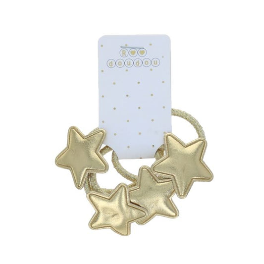 Lot de 4 élastiques étoiles dorés Roodoudou