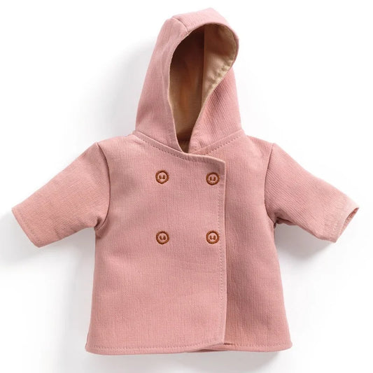 Tenue poupée - Manteau à capuche Rose