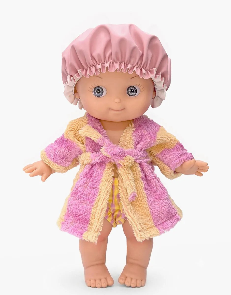 Alice à la maison et son ensemble de bain rayé rose