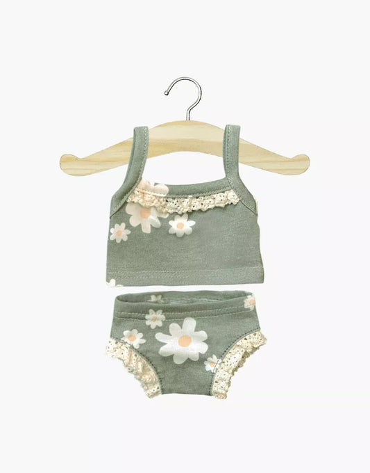 Dessous fille en jersey Marguerites et sa dentelle