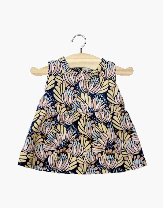 Robe Faustine sans manches en coton Fleurs d’eau