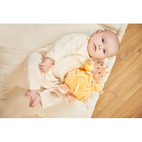 Peluche lapin Patapouf Jaune - 17 cm