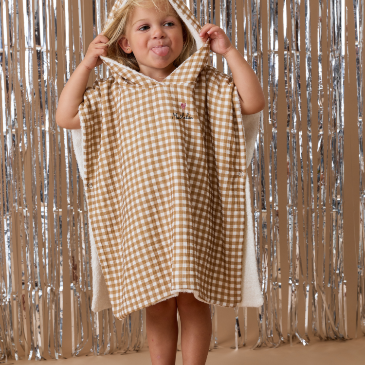 Poncho gaze vichy
