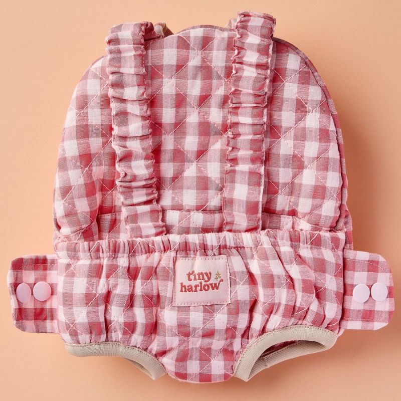 Porte bébé pour poupée Vichy Rose
