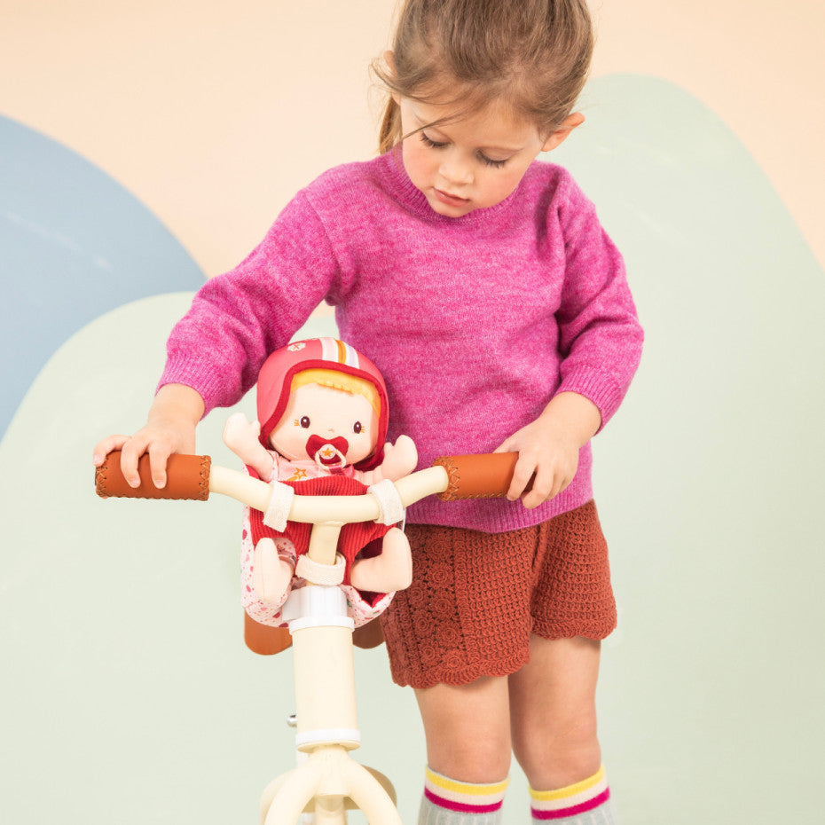 Poupée en tissu et siège vélo Lena