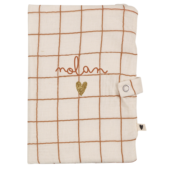 Protège carnet de santé gaze grands carreaux