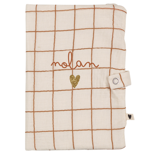 Protège carnet de santé gaze grands carreaux