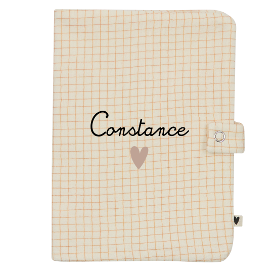 Protège carnet de santé gaze petits carreaux