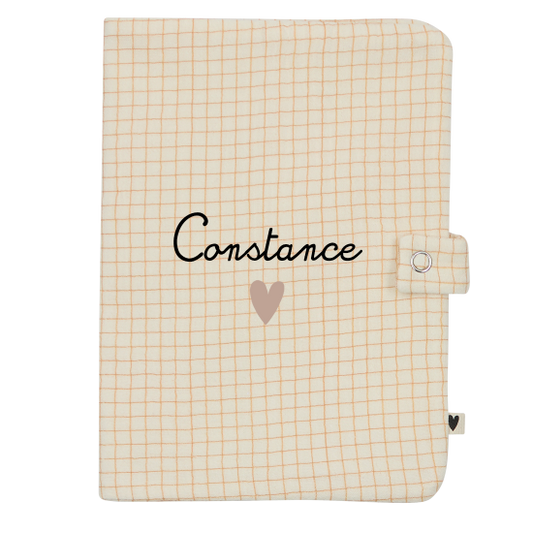 Protège carnet de santé gaze petits carreaux