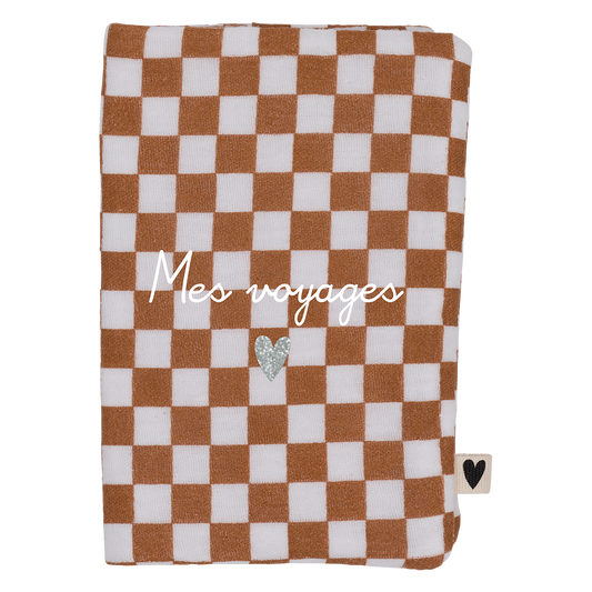 Protège passeport gaze damier