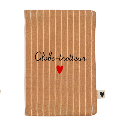 Protège passeport gaze rayures fines