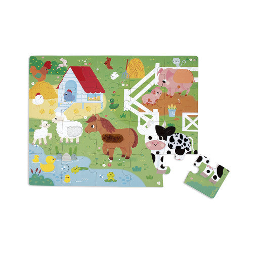 Puzzle Tactile 'La Ferme' 20 pièces