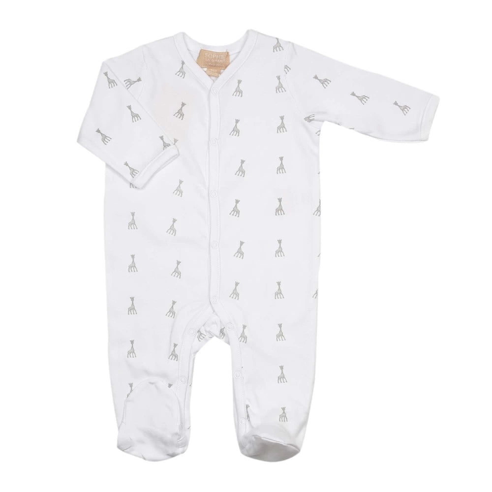 Pyjama de naissance coton - Sophie la girafe - blanc