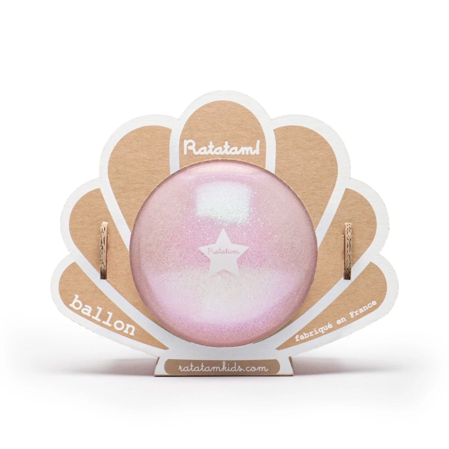 Ballon coquillage 10 cm Rose