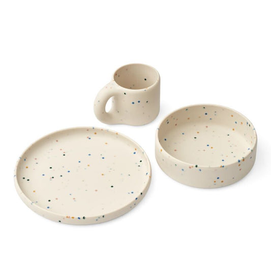 Set repas enfant Andie Set Splash dots / Sea shell