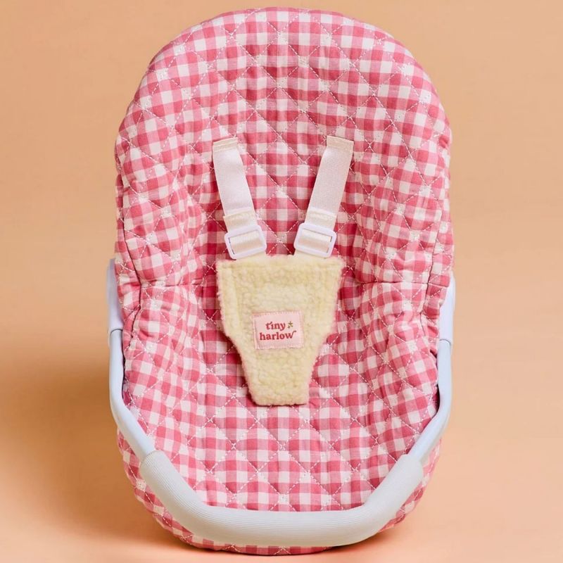 Siège auto pour poupée Vichy Rose