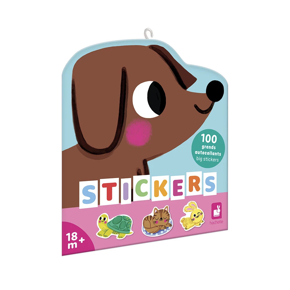 100 Grands Autocollants Animaux Familiers - Janod
