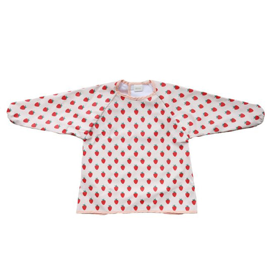Bavoir tablier manches longues fraise 3-5 ans Jolie saison