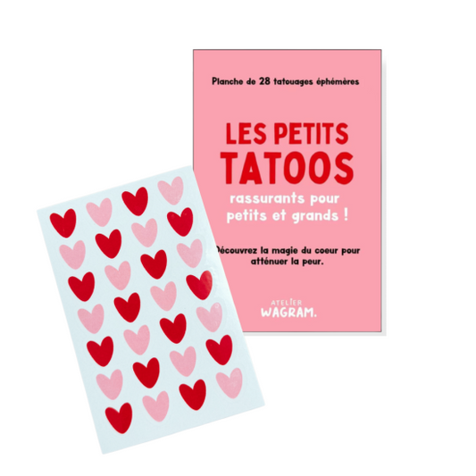Tatouages coeurs planche de 28