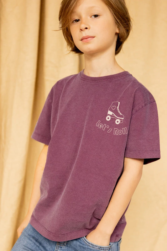Tee-Shirt Bandhani Roll Aubergine