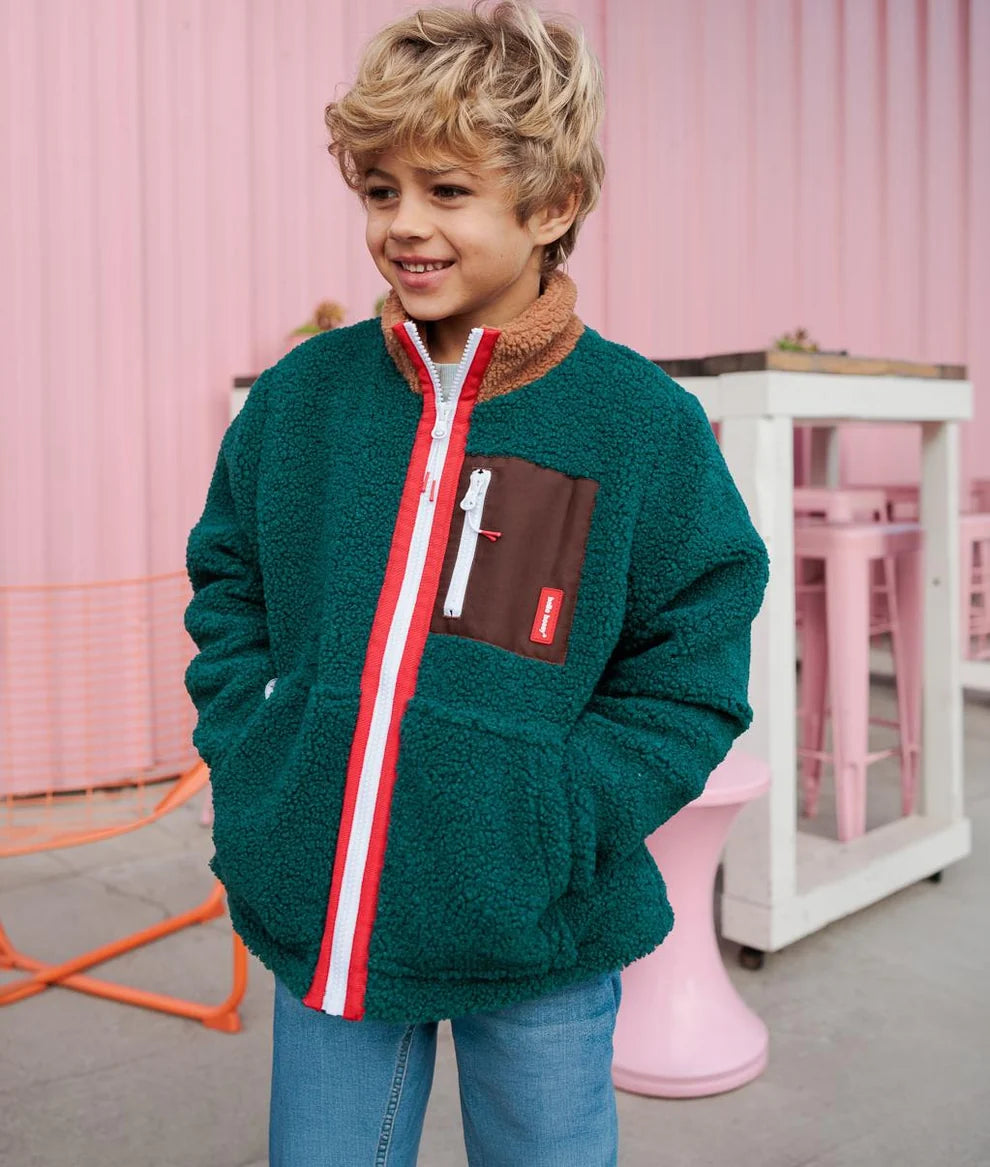 Veste polaire bleu canard