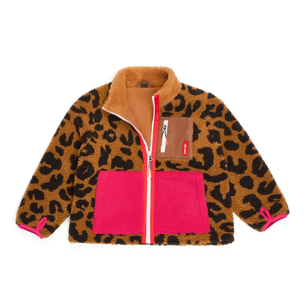 Veste polaire léopard