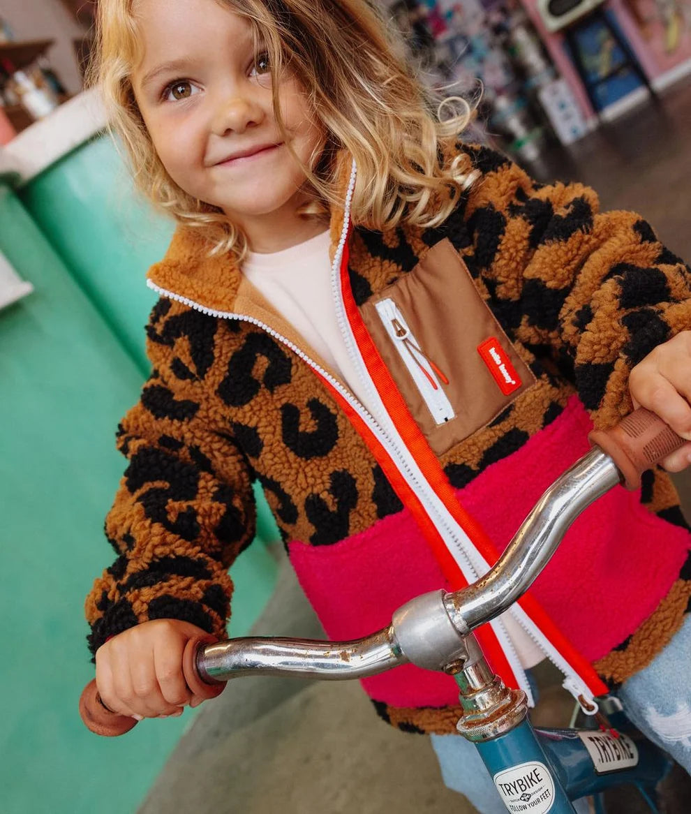 Veste polaire léopard